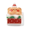 Christmas Bear Theme Opaque Resin Decoden Cabochons RESI-S397-02G-1