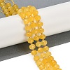 Natural Yellow Agate(Dyed & Heated) Beads Strands G-H057-A14-03-2