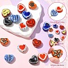16Pcs 8 Colors Handmade Porcelain Beads PORC-YW0001-49-4