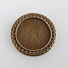 Vintage Alloy Brooch Cabochon Bezel Settings PALLOY-N0085-54AB-NF-1