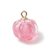 Transparent Spray Paint Glass Pendants PALLOY-JF03496-01-4