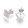 Valentines Days Gifts for Men Austrian Crystal Ear Studs EJEW-H042-001-3