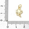 Brass with Rhinestone Charms KK-CBAD872-01G-07-3