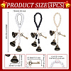 3Pcs Natural Wood Beads Stretch Bracelets Keychains HJEW-PH01537-2