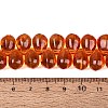Baking Paint Transparent Glass Beads Strands GL-N005-02A-D05-4