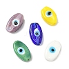 Handmade Evil Eye Lampwork Beads Strands LAMP-G168-06-3