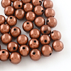 Spray Painted Acrylic Beads MACR-Q154-10mm-N03-1