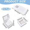 Rectangle Paper Biscuit Boxes with Clear Window CON-WH0107-03-2