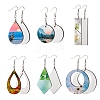6 Sets 6 Style DIY Sublimation Blank Earring Making Finding Kit DIY-SZ0007-74-1