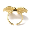 Bowknot Brass Open Cuff Rings for Women LS-RJEW-C098-12G-3