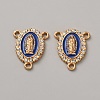 Zinc Alloy Enamel Religion Oval with Virgin Mary Chandelier Component Links FIND-WH0366-384G-02-1