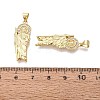 Religion Brass Micro Pave Clear Cubic Zirconia Pendants KK-N287-46I-G-3