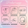 Waterproof Reflective Plastic Mirror Stickers DIY-WH0668-006-4
