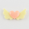 Scrapbook Embellishments Flatback Cute Angel Winged Heart Plastic Resin Cabochons CRES-Q115-M-2
