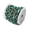 Handmade Synthetic Turquoise Chip Beaded Chains CHC-F020-10G-05-3