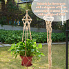 2Pcs Handmade Macrame Polyester Plant Hanger AJEW-HS0001-48-8