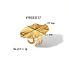 1 Pc Exaggerated Vintage Flat Round 304 Stainless Steel Cuff Earrings GA7437-2-1