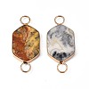 Natural Crazy Agate Connector Charms G-N326-104-2