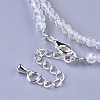 Natural White Topaz Beaded Necklaces NJEW-K114-B-A09-3