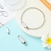 3Pcs 3 Styles Stainless Steel Bayonet Clasps STAS-CJ0003-61-6