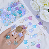 120Pcs 6 Colors Acrylic Bead Caps OACR-BM0001-11A-3