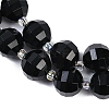 Natural Black Onyx(Dyed & Heated) Beads Strands G-G182-B06-05-4