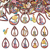 40Pcs 10 Styles Printed Wood Pendants Sets WOOD-TA0001-77-1