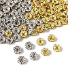 120Pcs 2 Colors Brass Crystal Rhinestone Spacer Beads RB-FS0001-06-3
