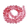 Crackle Transparent Glass Beads Strands GLAA-N068-06A-04-2