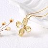 Flower Brass Shell Pearl Pendant Necklaces for Women NJEW-S385-06A-G-1