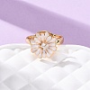 Brass Micro Pave Cubic Zirconia Rotating Finger Rings RJEW-S636-04G-1