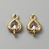 Brass Pave Clear Cubic Zirconia Connector Charms KK-WH0062-71E-G-1