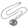 304 Stainless Steel Pendant Necklaces NJEW-C066-04P-2