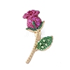 Alloy Rhinestone Brooches JEWB-H028-02G-03-1