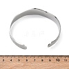 Abstract Pattern 304 Stainless Steel Cuff Bangles for Women BJEW-D466-04P-3