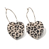 Printed Acrylic Hoop Earrings EJEW-M074-01-4