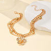Flower Alloy Charm Chain Tassel Anklets for Women FS-WGA4657-02-3