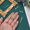 6Pcs 3 Colors Brass Clear Cubic Zirconia Fold Over Clasps FIND-HY0004-04-3