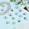 Acrylic & Alloy Pendants PALLOY-HY00029-4