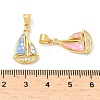 Brass Enamel Pendants KK-H534-05G-3