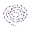 Glass Pearl Round Beads Chains for Necklaces Bracelets Making AJEW-JB00112-06-1