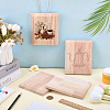 4Pcs Unfinished Rubber Wood Timber Board WOOD-FG0001-66B-5