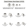 DICOSMETIC 96Pcs 8 Style 304 Stainless Steel Beads STAS-DC0005-74-5