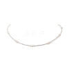 Natural Pearl & Seed Beaded Necklace for Women NJEW-JN04215-6