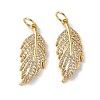 Brass Micro Pave Cubic Zirconia Pendants KK-E068-VF294-2