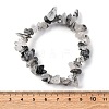 Natural Tourmalinated Quartz/Black Rutilated Quartz Stretch Bracelets X-BJEW-JB03681-01-3