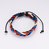 Adjustable Braided Leather Cord Bracelets BJEW-I227-02-2