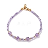 Natural Amethyst Beaded Bracelets BJEW-JB06518-03-1