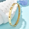 Hollow Heart 304 Stainless Steel Bangles for Women BJEW-Z092-11G-2