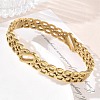 304 Stainless Steel Hollow Hinged Cuff Bangles SA-CBAB92B-07G-4